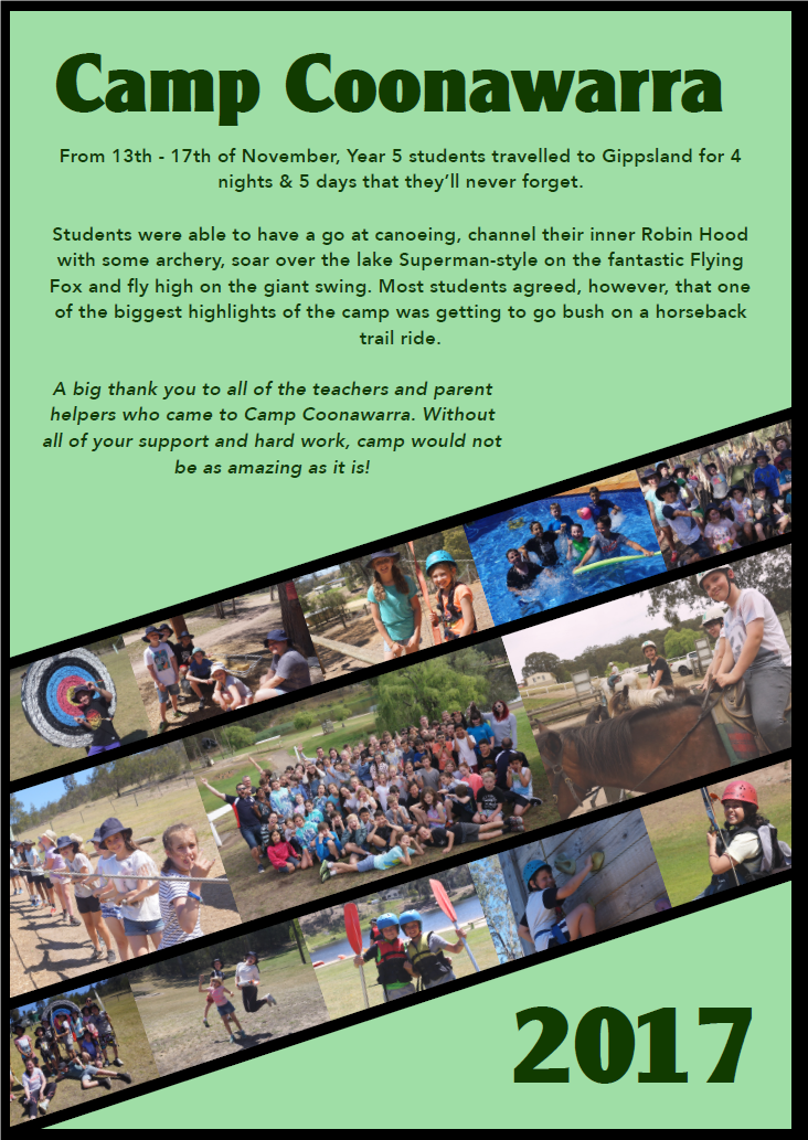 Year 5 Camp Coonawarra 2017
